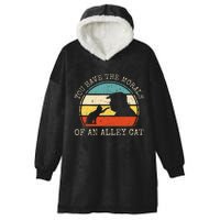 Retro You Have The Morals Of An Alley Cat Funny Biden Hooded Wearable Blanket