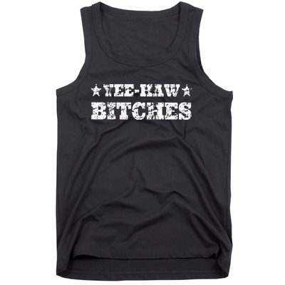 Retro Yee Haw Bitches Funny Yeehaw Western Country Cowgirl Tank Top