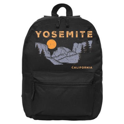 Retro Yosemite Halfdome National Park Vintage 16 in Basic Backpack
