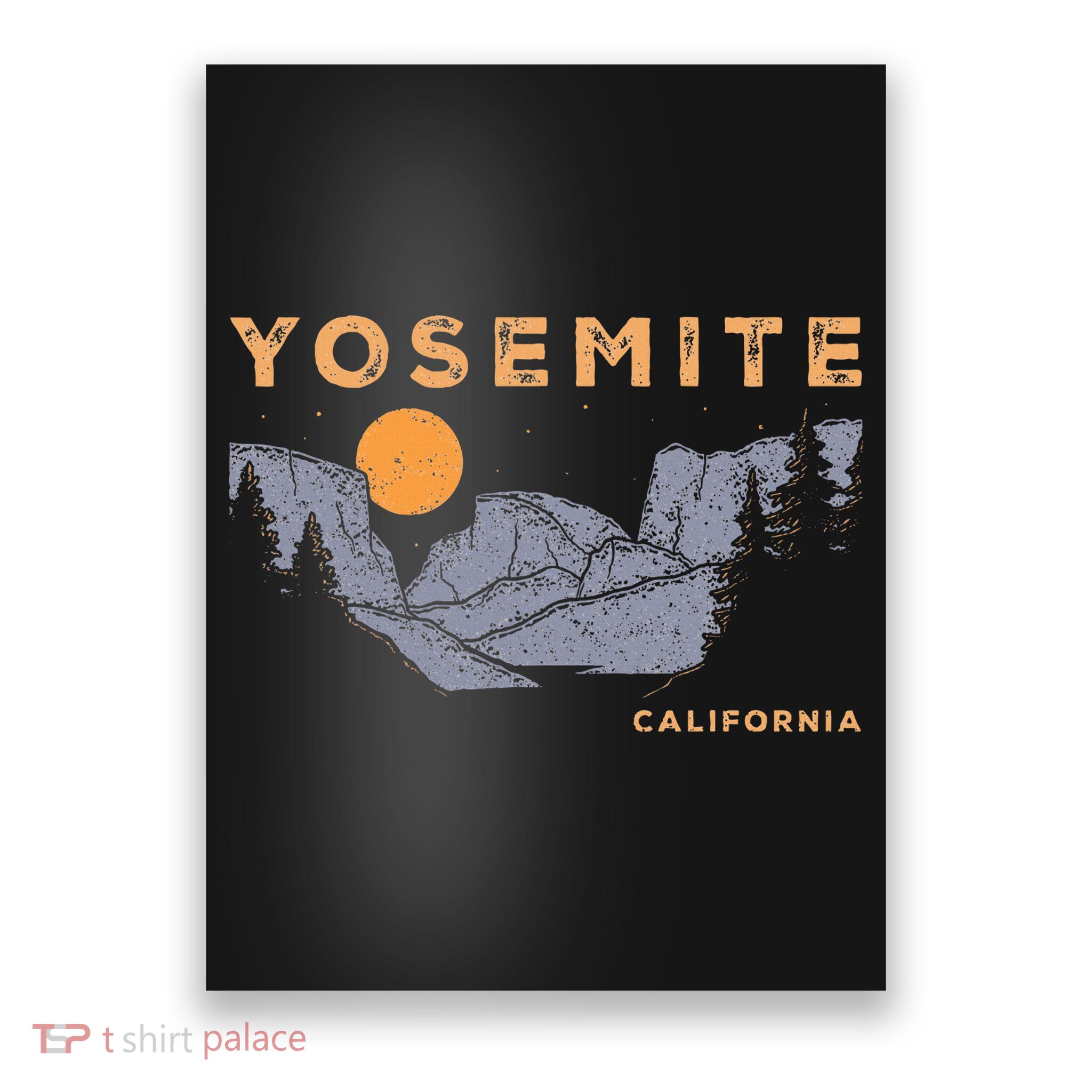 Retro Yosemite Halfdome National Park Vintage Poster