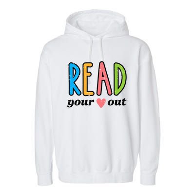 Read Your Heart Read Reading Librarian Book Across America Garment-Dyed Fleece Hoodie