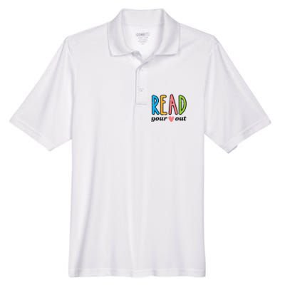 Read Your Heart Read Reading Librarian Book Across America Men's Origin Performance Piqué Polo