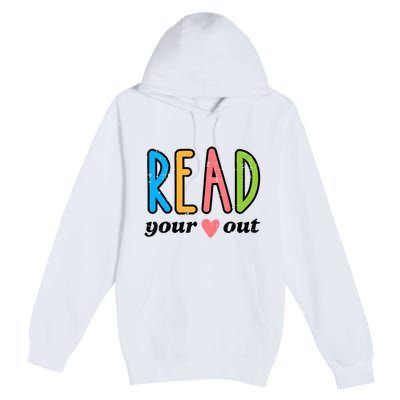 Read Your Heart Read Reading Librarian Book Across America Premium Pullover Hoodie