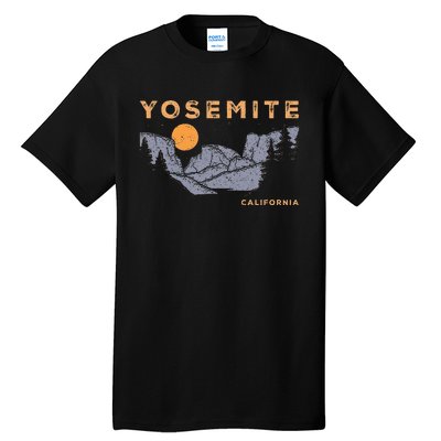 Retro Yosemite Halfdome National Park Vintage Tall T-Shirt