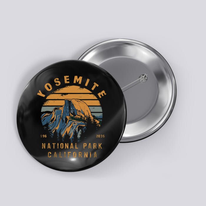 Retro Yosemite Halfdome National Park Vintage Button