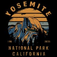 Retro Yosemite Halfdome National Park Vintage Button