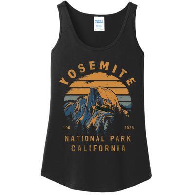 Retro Yosemite Halfdome National Park Vintage Ladies Essential Tank