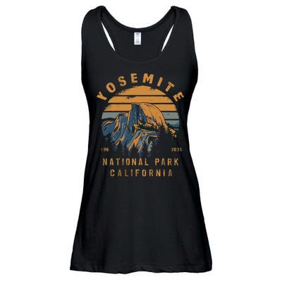 Retro Yosemite Halfdome National Park Vintage Ladies Essential Flowy Tank
