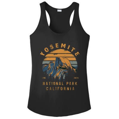 Retro Yosemite Halfdome National Park Vintage Ladies PosiCharge Competitor Racerback Tank