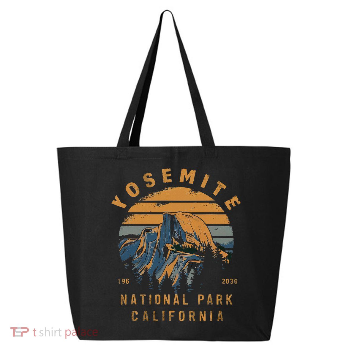 Retro Yosemite Halfdome National Park Vintage 25L Jumbo Tote