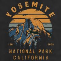 Retro Yosemite Halfdome National Park Vintage Hat