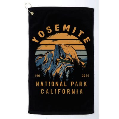 Retro Yosemite Halfdome National Park Vintage Golf Towel