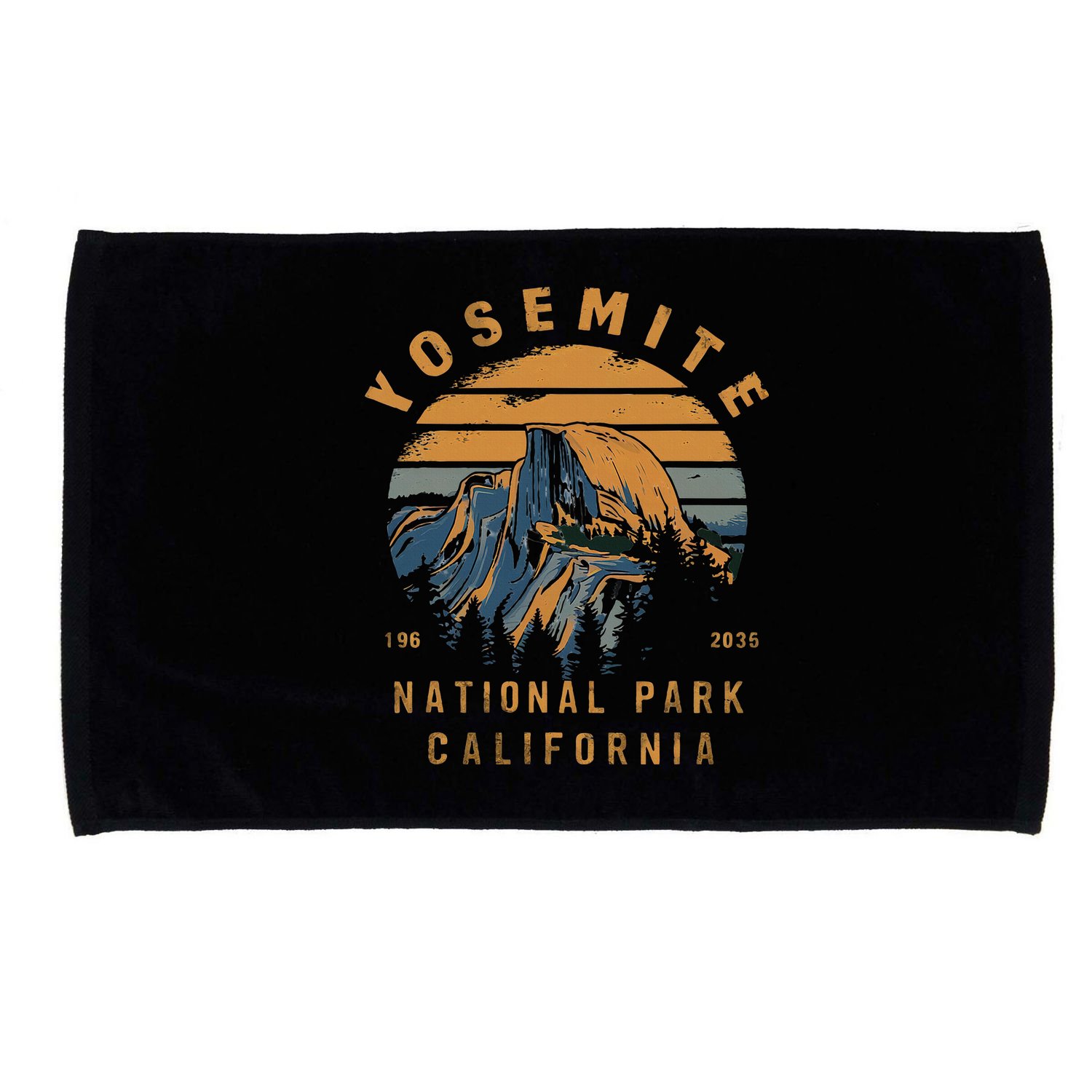 Retro Yosemite Halfdome National Park Vintage Microfiber Hand Towel