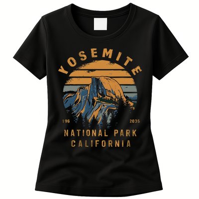 Retro Yosemite Halfdome National Park Vintage Womens T-Shirt