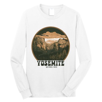 Retro Yosemite Halfdome National Park Vintage Long Sleeve Shirt