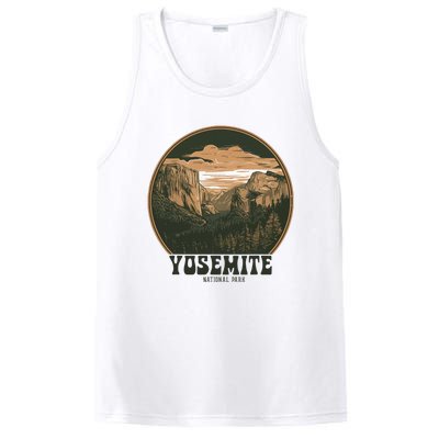 Retro Yosemite Halfdome National Park Vintage PosiCharge Competitor Tank