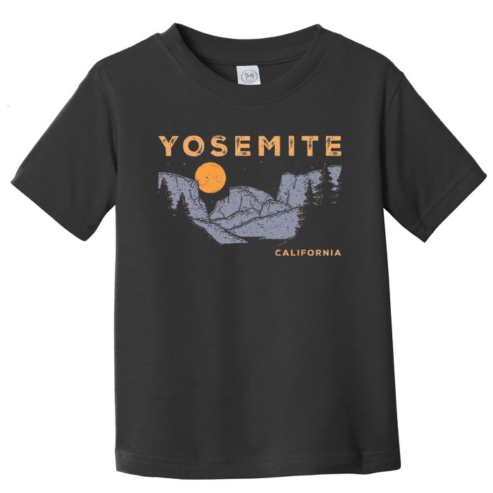 Retro Yosemite Halfdome National Park Vintage Toddler T-Shirt