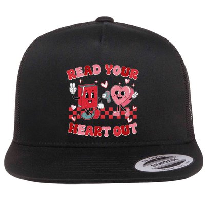 Read Your Heart Out Valentines Day Flat Bill Trucker Hat