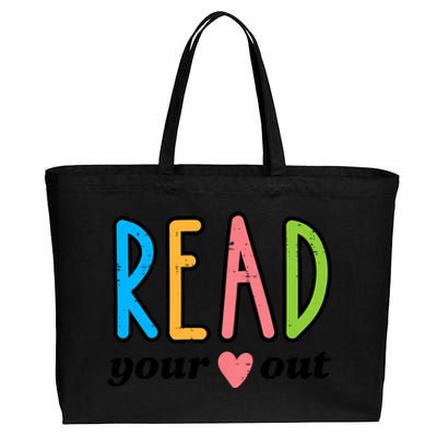 Read Your Heart Read Reading Librarian Book Across America Cotton Canvas Jumbo Tote