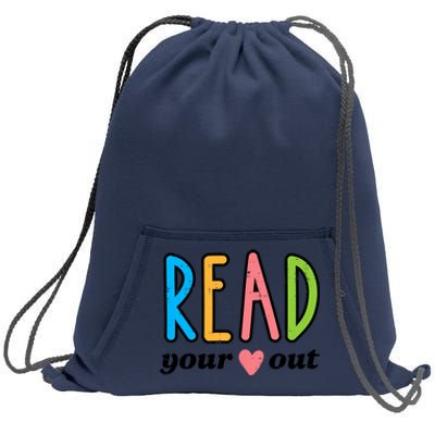 Read Your Heart Read Reading Librarian Book Across America Sweatshirt Cinch Pack Bag