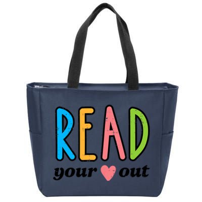 Read Your Heart Read Reading Librarian Book Across America Zip Tote Bag