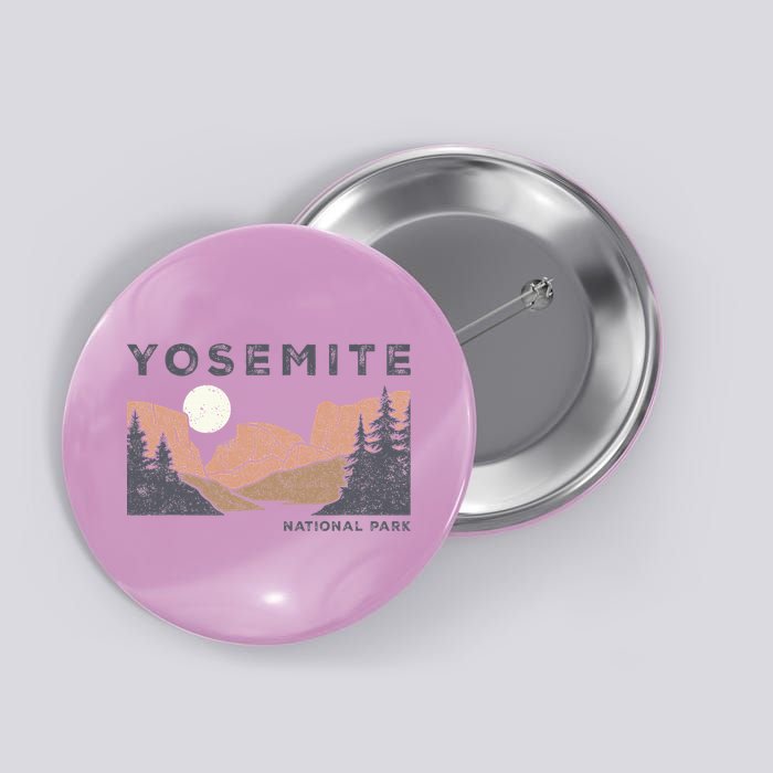 Retro Yosemite Halfdome National Park Button