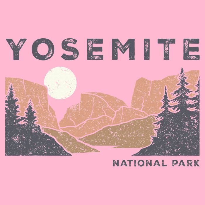 Retro Yosemite Halfdome National Park Button