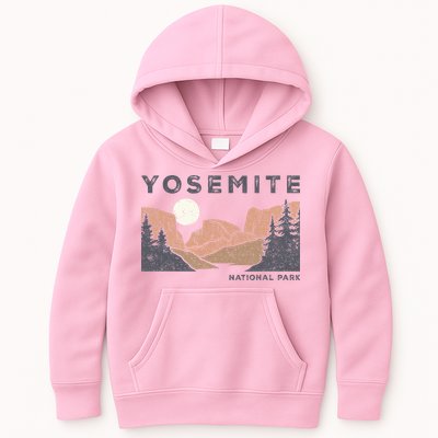 Retro Yosemite Halfdome National Park Kids Hoodie
