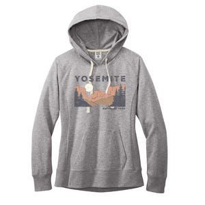 Retro Yosemite Halfdome National Park Women's Fleece Hoodie