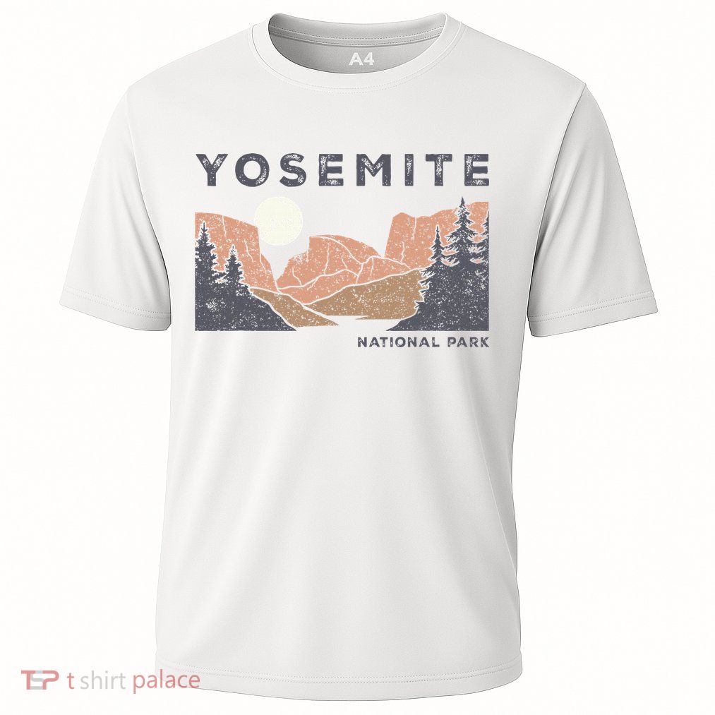 Retro Yosemite Halfdome National Park Performance Shirt