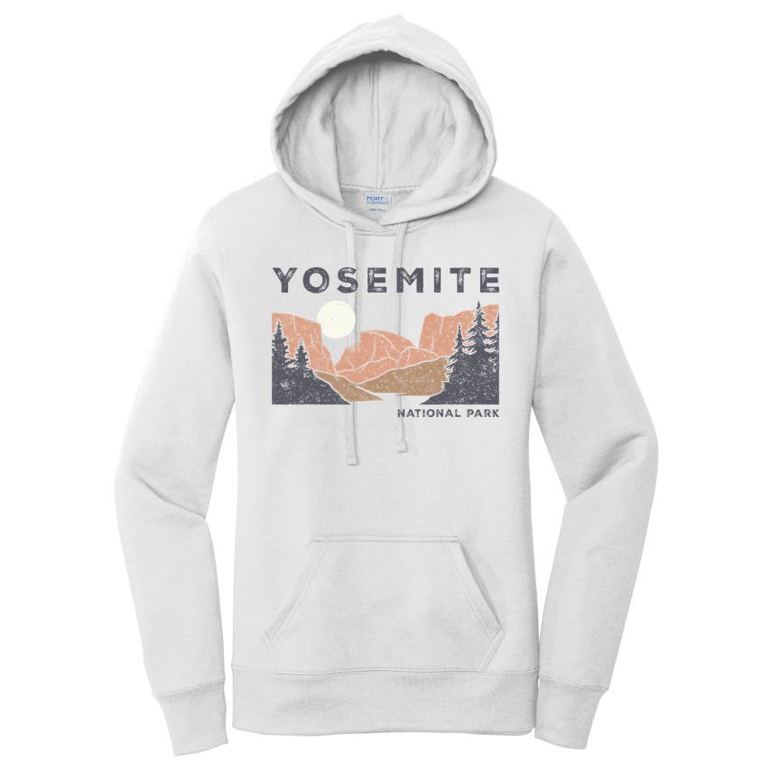 Retro Yosemite Halfdome National Park Women's Pullover Hoodie