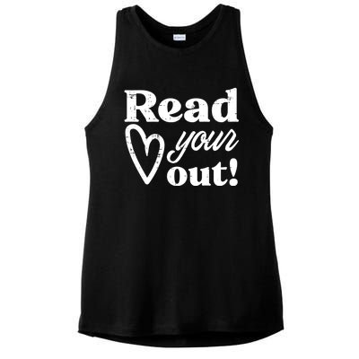 Read Your Heart Out Book Lover Bookworm Librarian Ladies PosiCharge Tri-Blend Wicking Tank