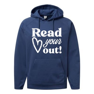 Read Your Heart Out Book Lover Bookworm Librarian Performance Fleece Hoodie