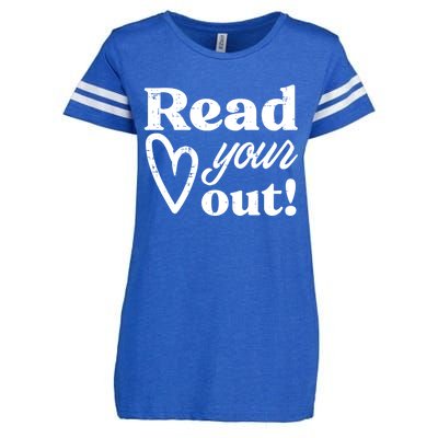 Read Your Heart Out Book Lover Bookworm Librarian Enza Ladies Jersey Football T-Shirt