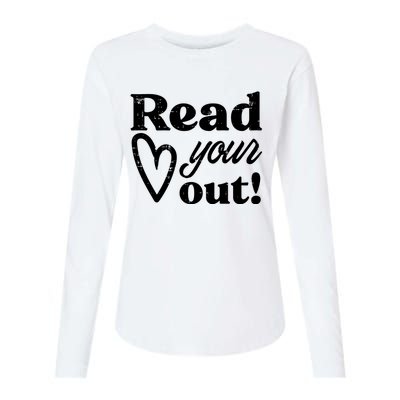 Read Your Heart Out Book Lover Bookworm Librarian Womens Cotton Relaxed Long Sleeve T-Shirt