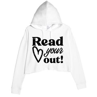 Read Your Heart Out Book Lover Bookworm Librarian Crop Fleece Hoodie