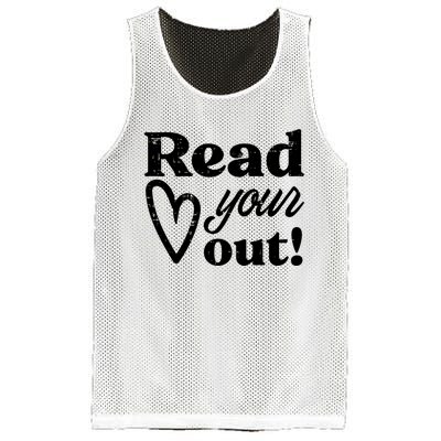 Read Your Heart Out Book Lover Bookworm Librarian Mesh Reversible Basketball Jersey Tank