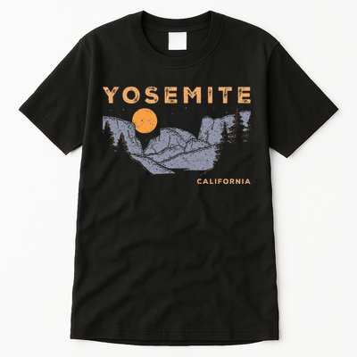 Retro Yosemite Halfdome National Park Vintage Tall T-Shirt