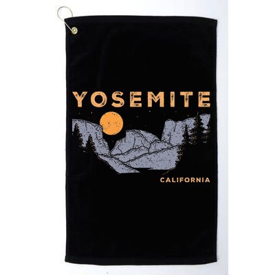 Retro Yosemite Halfdome National Park Vintage Golf Towel