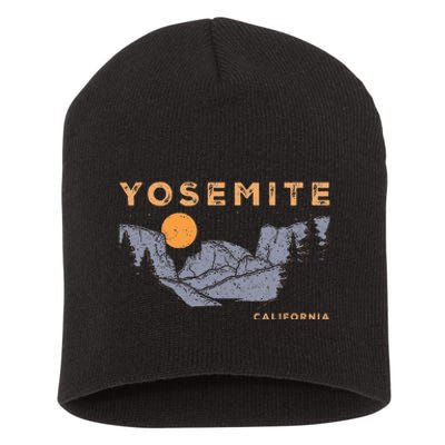 Retro Yosemite Halfdome National Park Vintage Short Acrylic Beanie