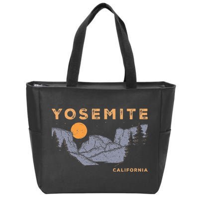 Retro Yosemite Halfdome National Park Vintage Zip Tote Bag