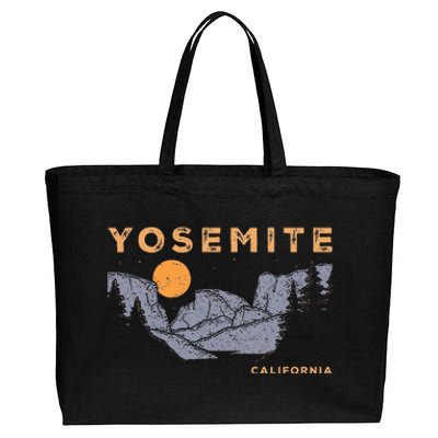 Retro Yosemite Halfdome National Park Vintage Cotton Canvas Jumbo Tote