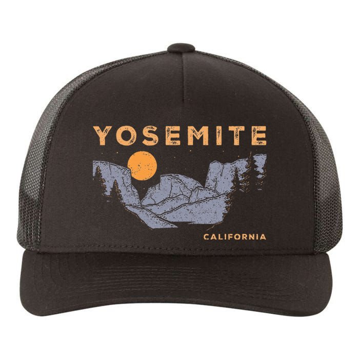 Retro Yosemite Halfdome National Park Vintage Yupoong Adult 5-Panel Trucker Hat