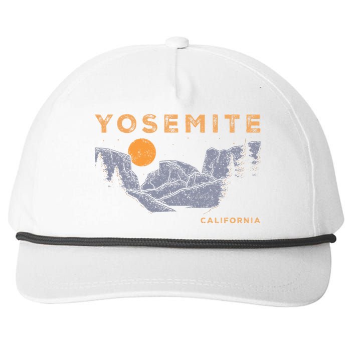 Retro Yosemite Halfdome National Park Vintage Snapback Five-Panel Rope Hat