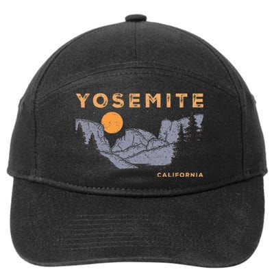 Retro Yosemite Halfdome National Park Vintage 7-Panel Snapback Hat