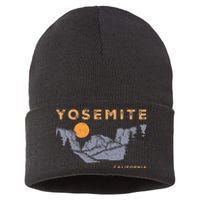 Retro Yosemite Halfdome National Park Vintage Sustainable Knit Beanie