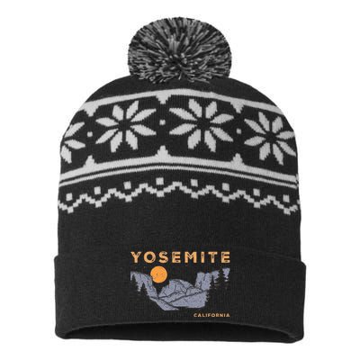 Retro Yosemite Halfdome National Park Vintage USA-Made Snowflake Beanie