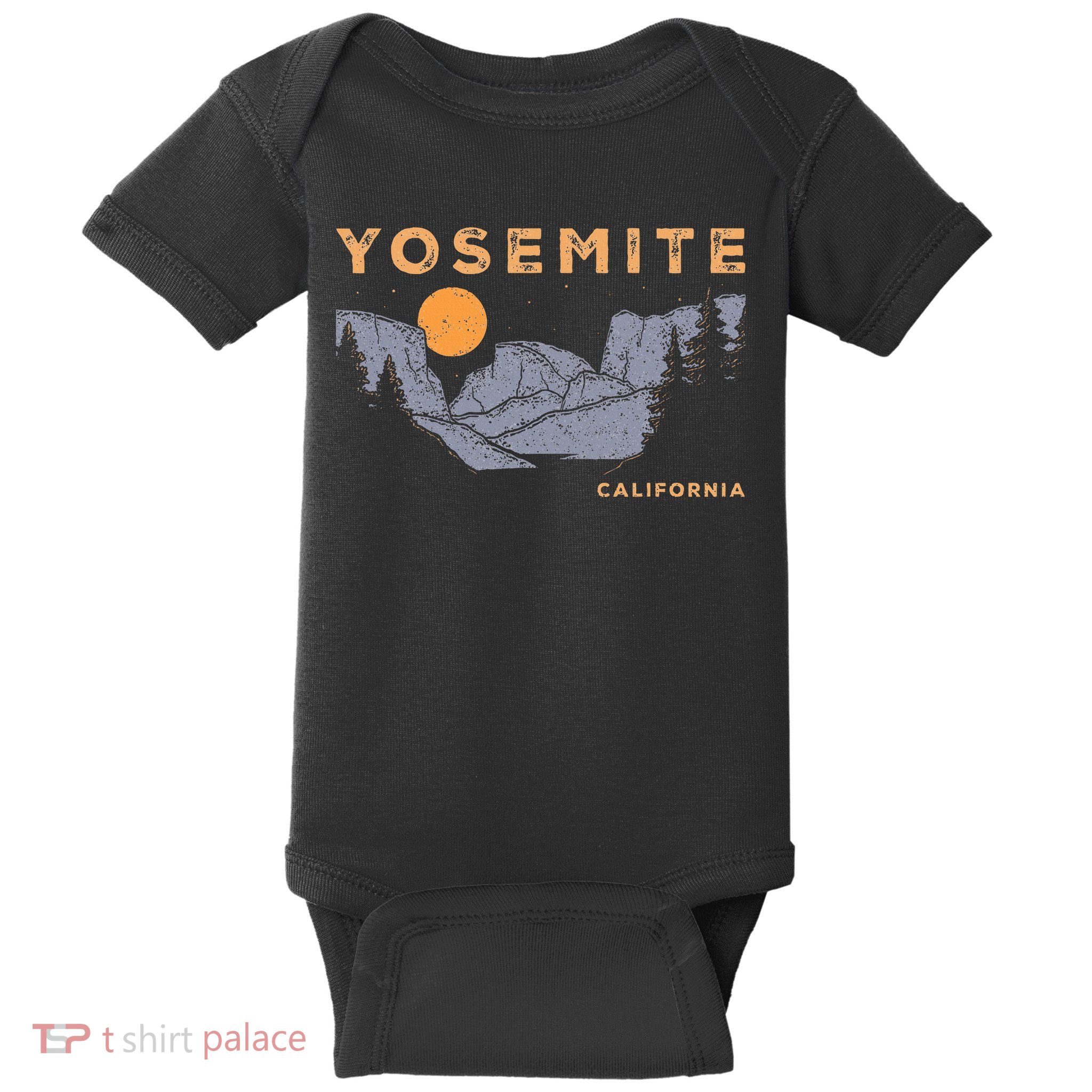 Retro Yosemite Halfdome National Park Vintage Baby Bodysuit