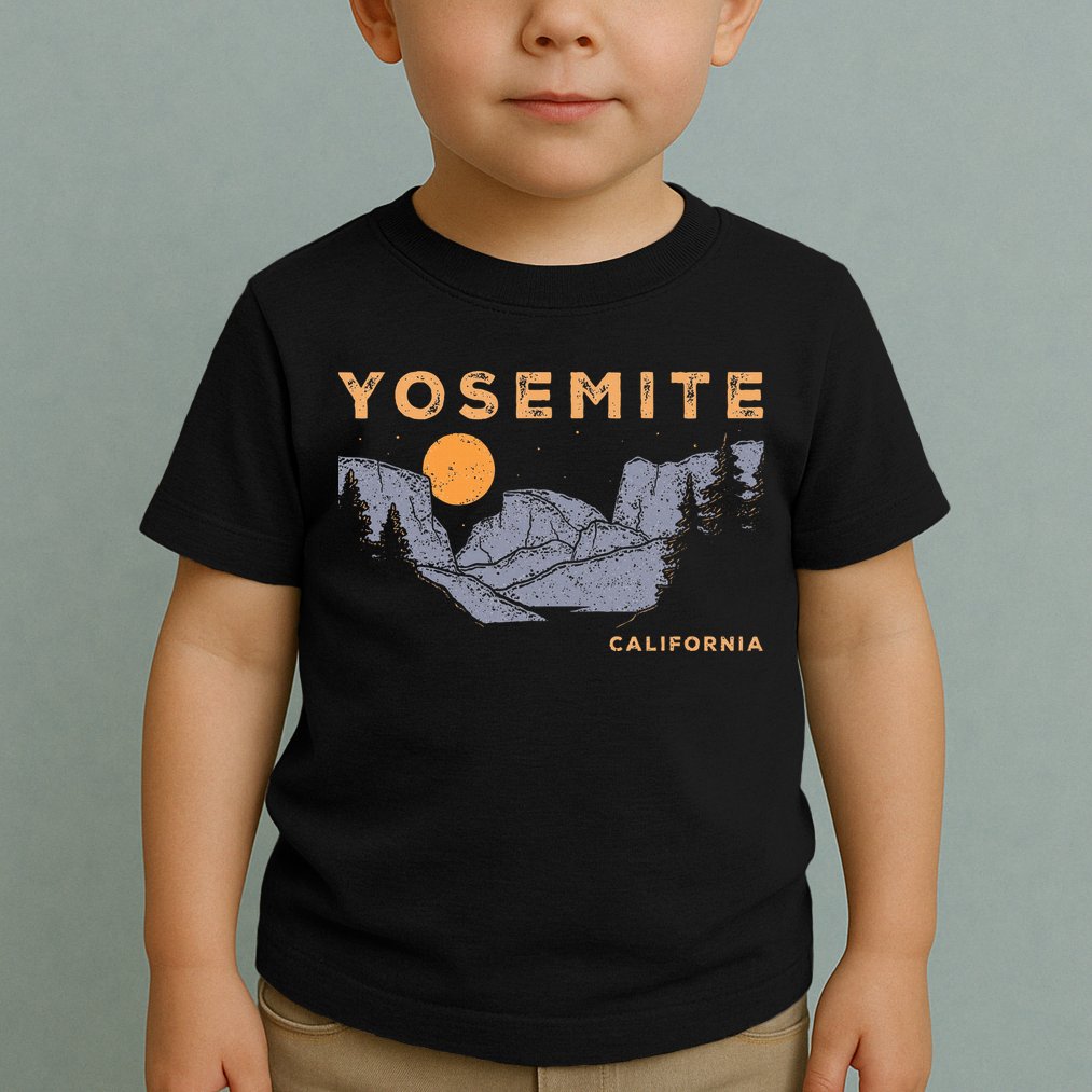 Retro Yosemite Halfdome National Park Vintage Toddler T-Shirt