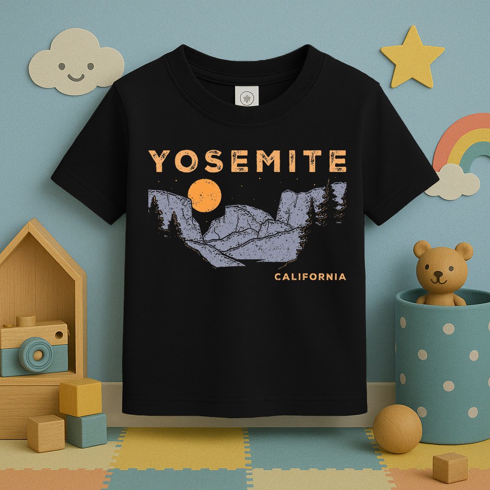 Retro Yosemite Halfdome National Park Vintage Toddler T-Shirt